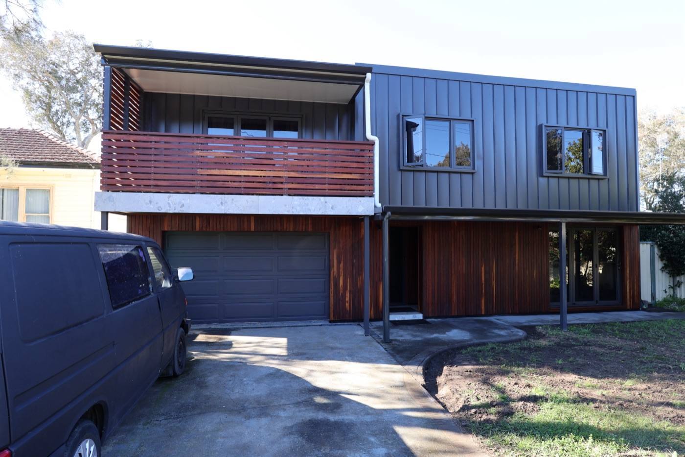 Turpentine timber to the lower front — Full exterior transformation — San Remo
